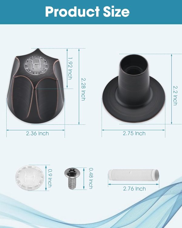 Ultrimkit Faucet Handle Metal Oil Rubbed Bronze Konb-4