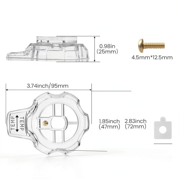 Hansengroyi MXT11 Shower Knob Acrylic Replacement Handle-2
