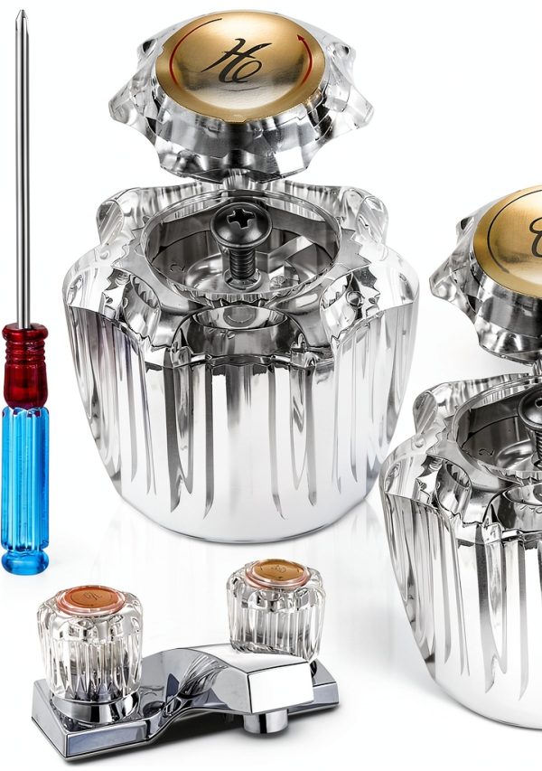 Ullnosoo Acrylic Faucet Handles Replacement Delta D Shape-0