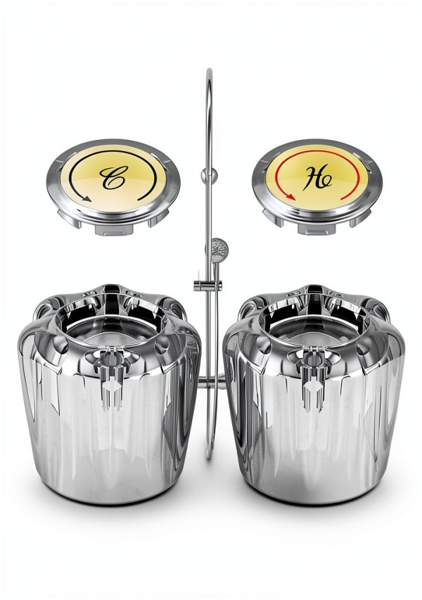 Faucet Handles KootesDay Clear Acrylic Hot Cold Knobs-3