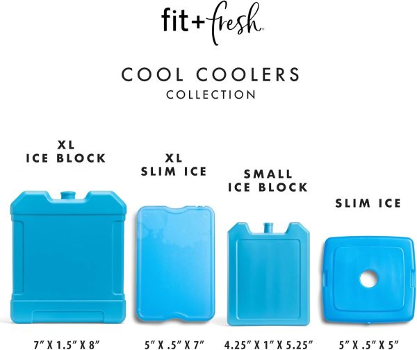 Fit Fresh Cooler Ice Block Large Blue Reusable Outdoor-2