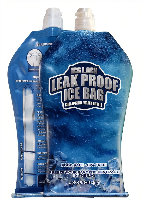 Ice Lock Collapsible Water Bottle Freezable Leak Proof Lunch-0