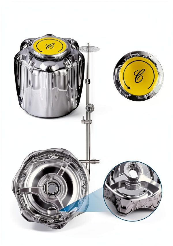 Faucet Handles KootesDay Clear Acrylic Hot Cold Knobs-1