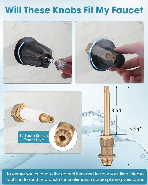 Ultrimkit Faucet Handle Metal Oil Rubbed Bronze Konb-1