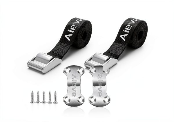 AIEVE Cooler Tie Down Kit Marine Stainless Steel Straps-1