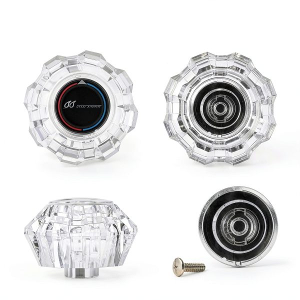 Dreyoo Shower Faucet Handle Clear Acrylic Easy Install-1