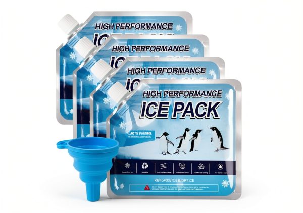 Omoojee Reusable Ice Packs Plastic Cooler Accessories Blue-0