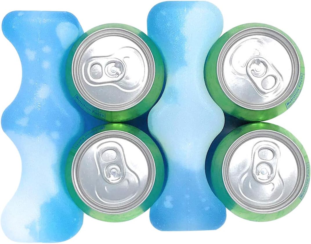 Healthy Packers ice packs in a cooler with cans and bottles