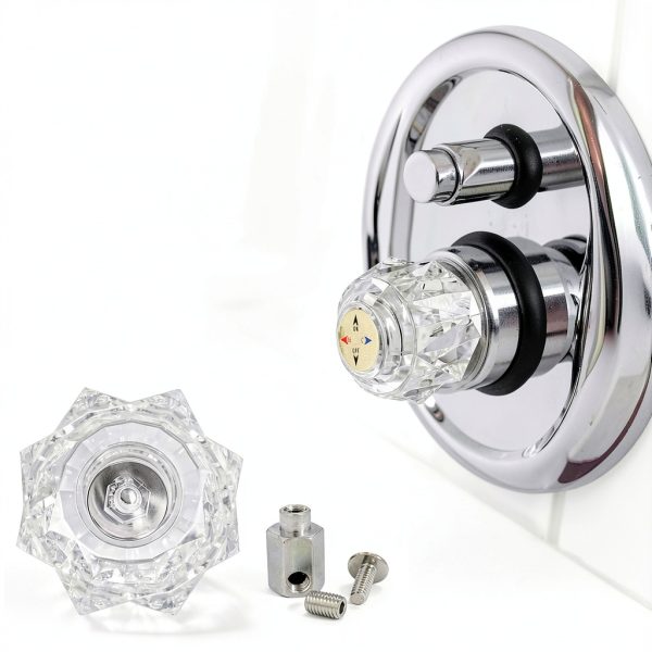 KEQGPCBE Acrylic Faucet Handle Clear Easy Install-3