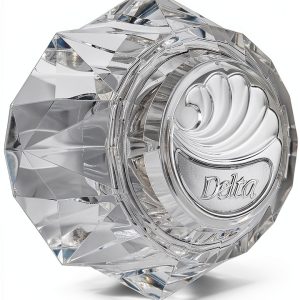 Delta Chrome Faucet Handle Easy Install Push Button Lock-0