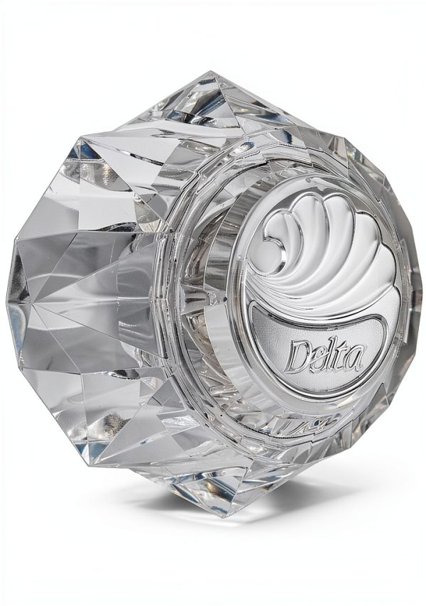 Delta Chrome Faucet Handle Easy Install Push Button Lock-0