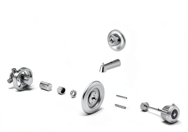 Gcbcrit Chrome Shower Knob Replacement Durable Easy Install-2