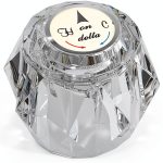 Delta Lavatory Faucet Handle Clear Glass Brass Chrome-0