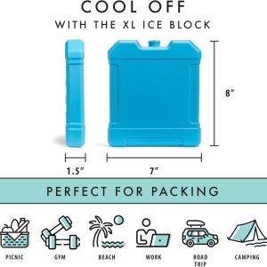 Fit Fresh Cooler Ice Block Large Blue Reusable Outdoor-0
