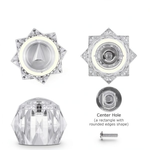 Dreyoo Shower Faucet Handle Clear Acrylic Replacement-1