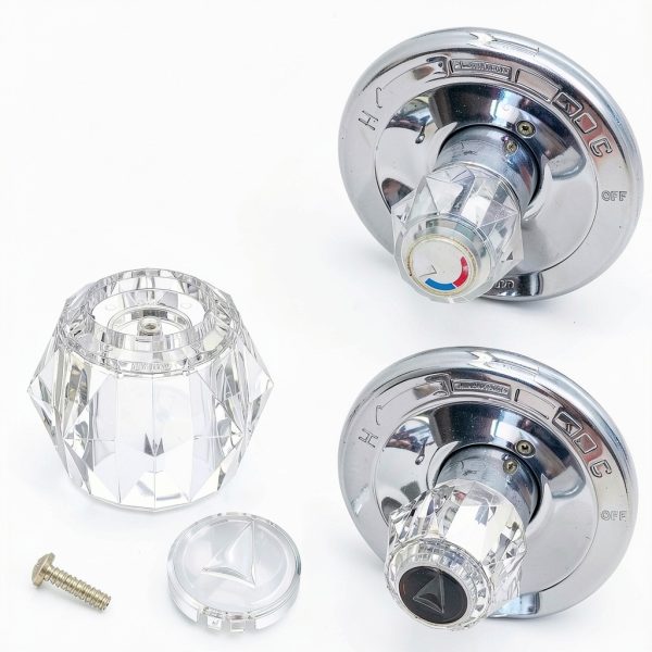 Dreyoo Shower Faucet Handle Clear Acrylic Replacement-4